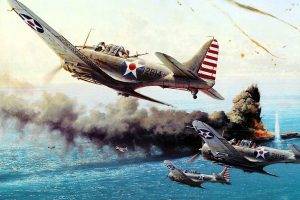 World War II, Aircraft, McDonnell Douglas, Dauntless, Dive Bomber, Pacific, Military Aircraft