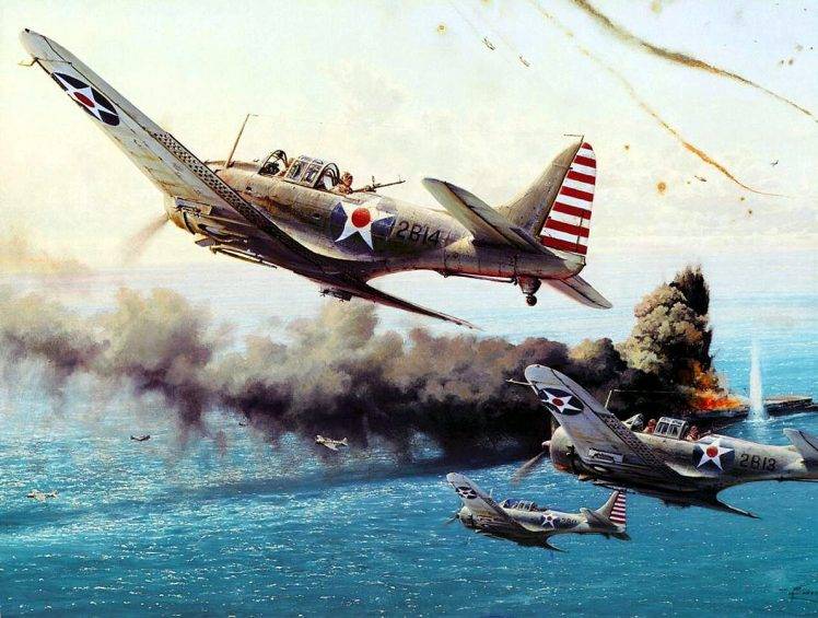 World War II, Aircraft, McDonnell Douglas, Dauntless, Dive Bomber, Pacific, Military Aircraft HD Wallpaper Desktop Background