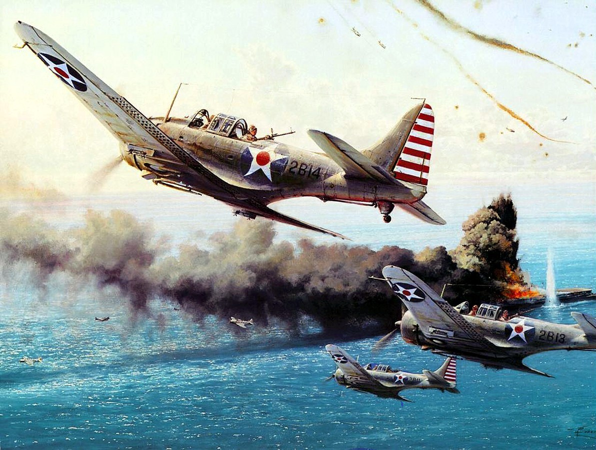 World War II, Aircraft, McDonnell Douglas, Dauntless, Dive Bomber, Pacific, Military Aircraft Wallpaper