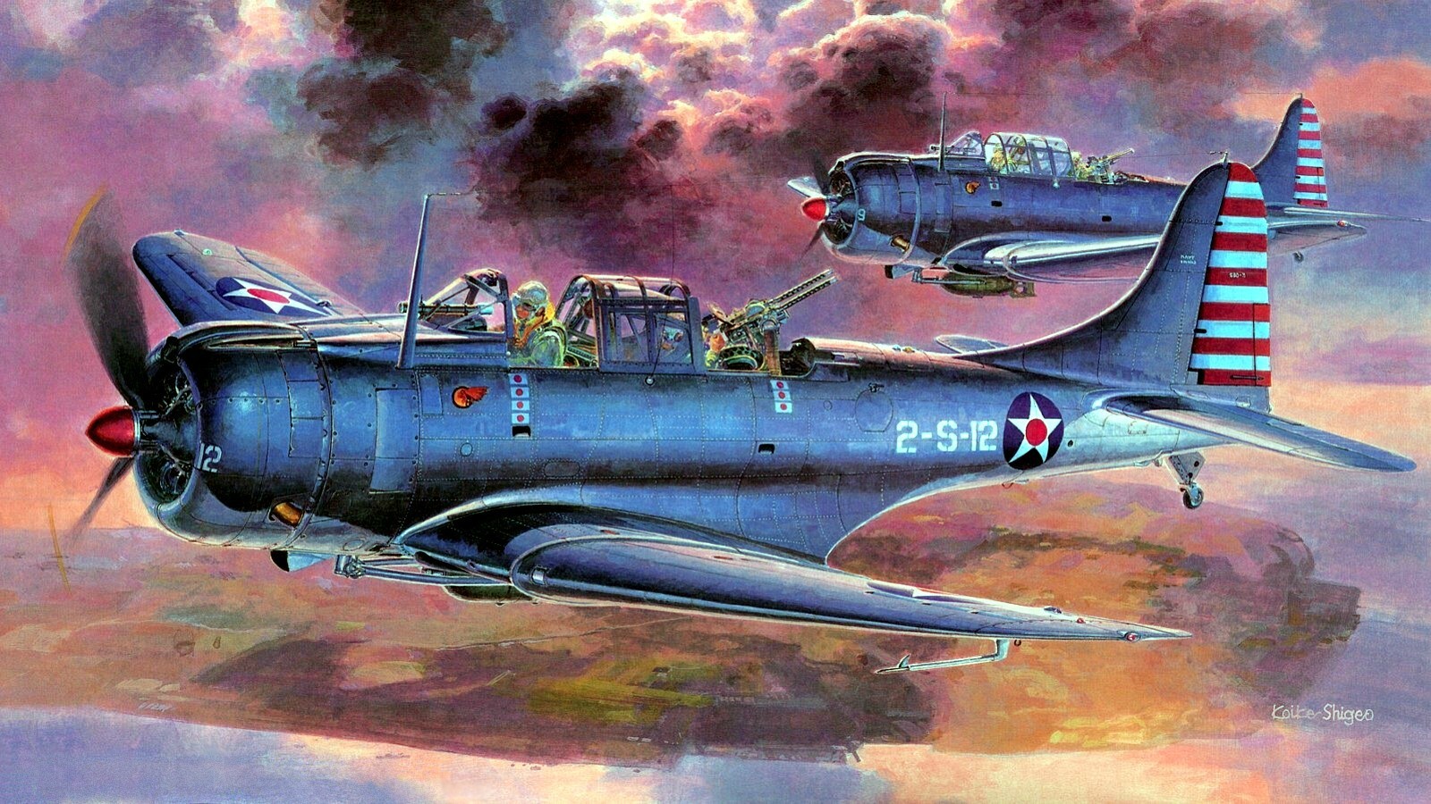 World War II, McDonnell Douglas, Dauntless, Dive Bomber, Pacific, Military Aircraft Wallpaper