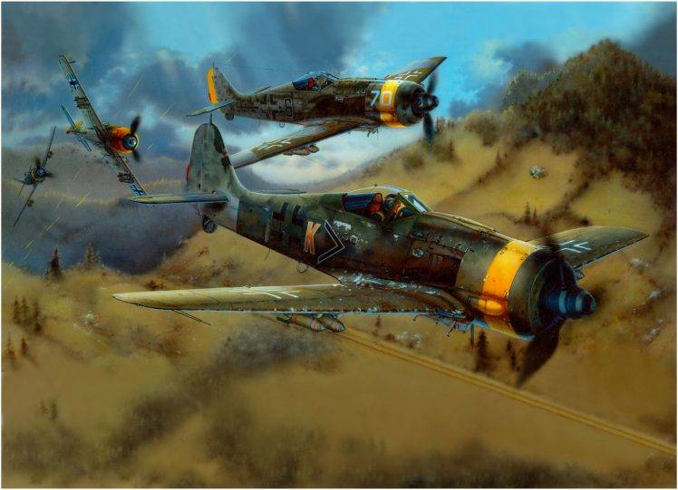 World War II, Fw 190, Focke Wulf, Luftwaffe, Germany, Military, Aircraft, Military Aircraft, Airplane HD Wallpaper Desktop Background