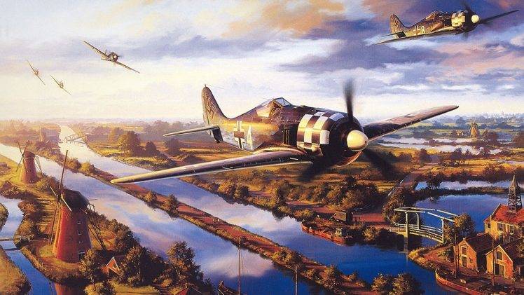 World War II, Fw 190, Focke Wulf, Luftwaffe, Germany, Military, Aircraft, Military Aircraft, Airplane HD Wallpaper Desktop Background