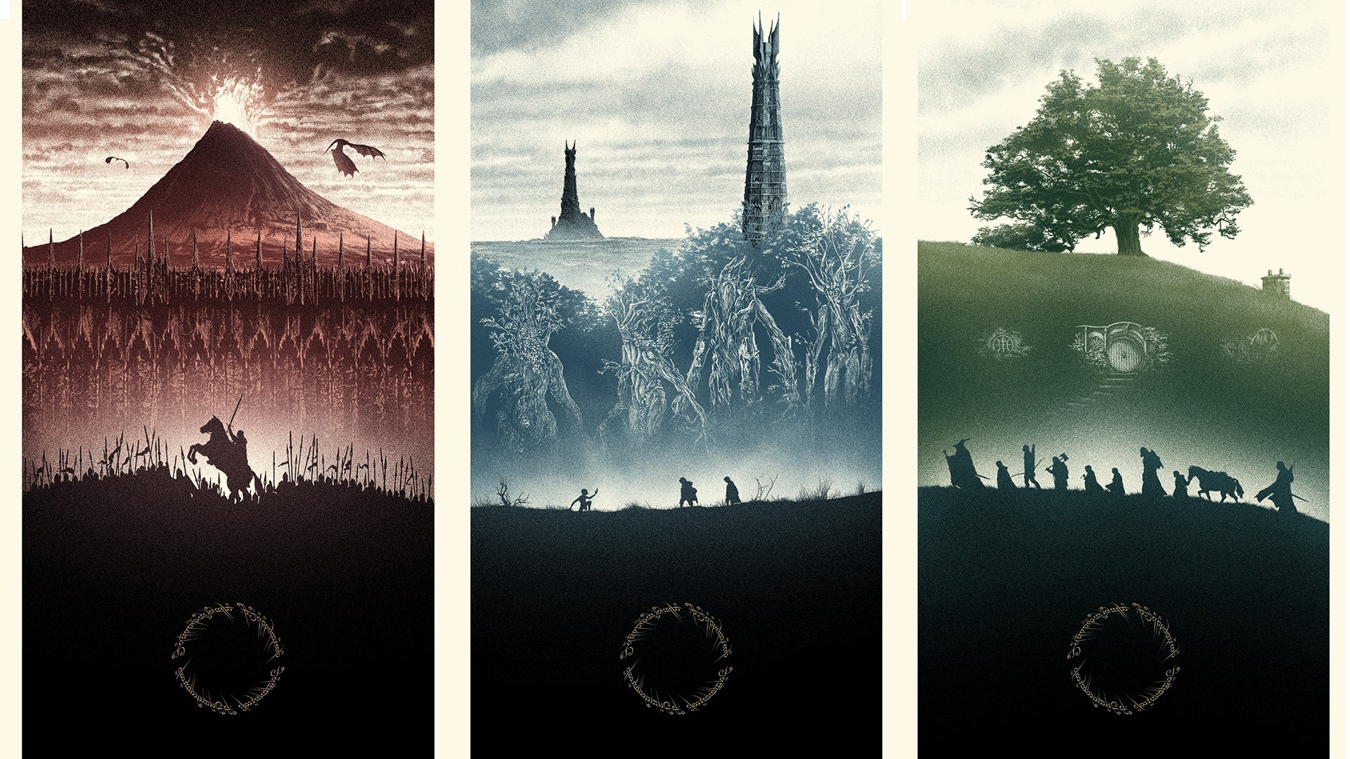 The Lord Of The Rings, The Shire, Bag End, Isengard, Mordor Wallpapers