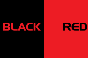 black, Red, Splitting, Typography