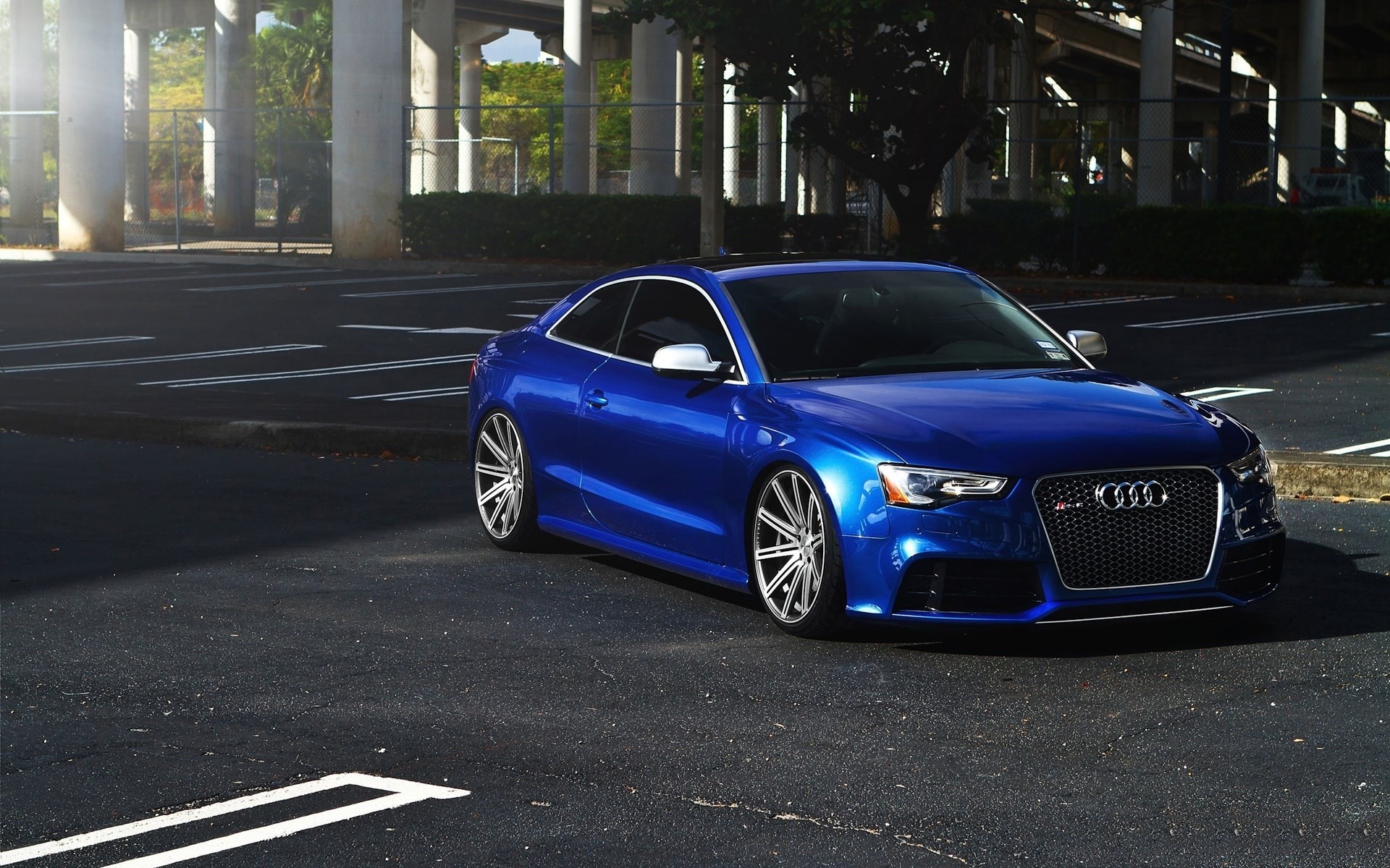 Audi, Blue, Audi RS5, Rims, Stance Wallpaper