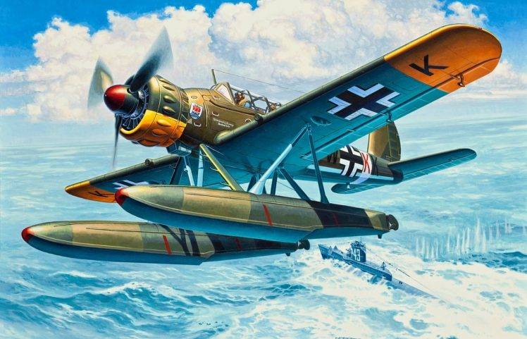 World War II, Airplane, Aircraft, Military, Military Aircraft, Luftwaffe, Germany, Arado Ar 196 HD Wallpaper Desktop Background