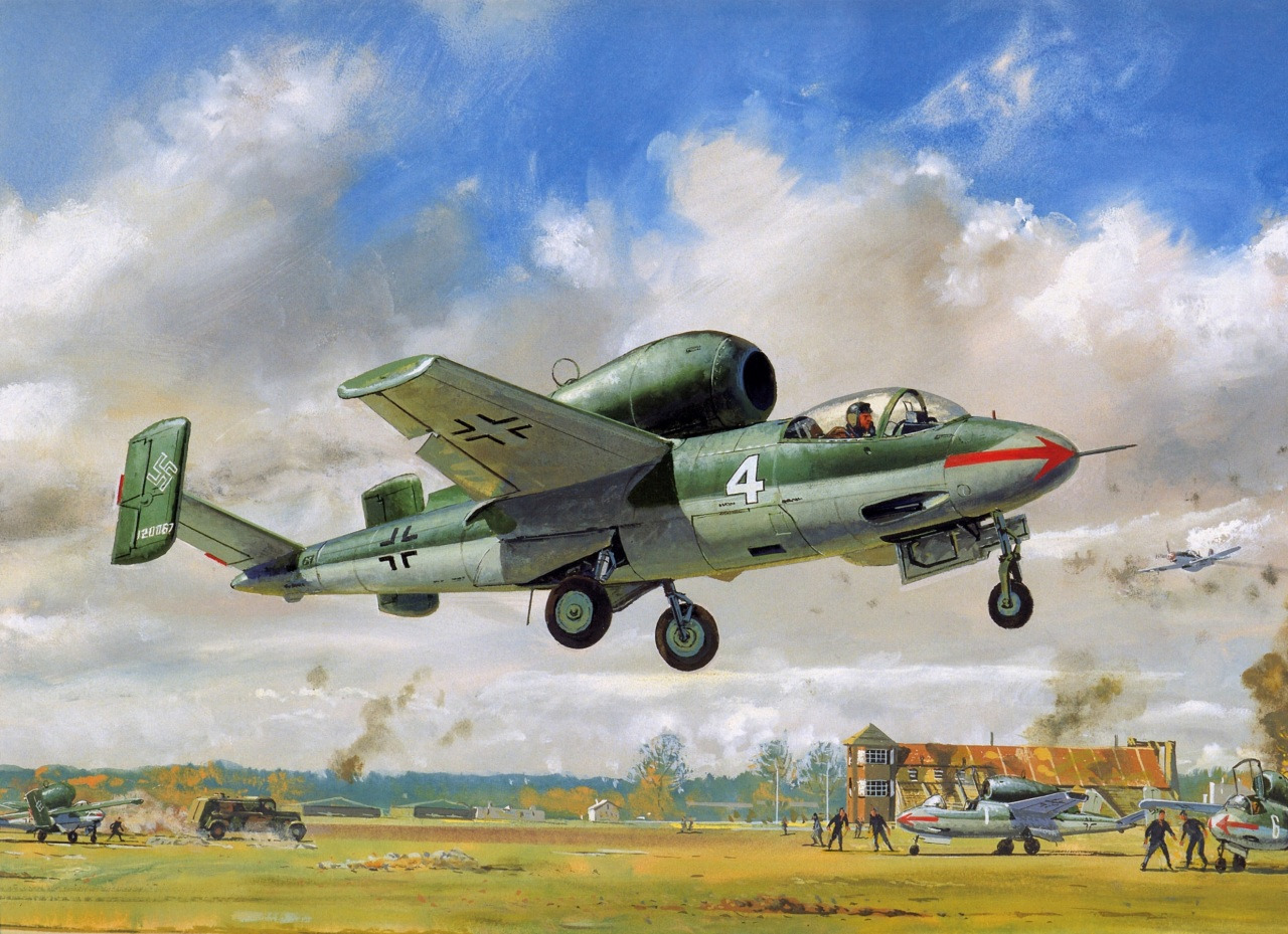 World War II, Airplane, Aircraft, Military, Military Aircraft, Luftwaffe, Germany, Heinkel He 162 Wallpaper