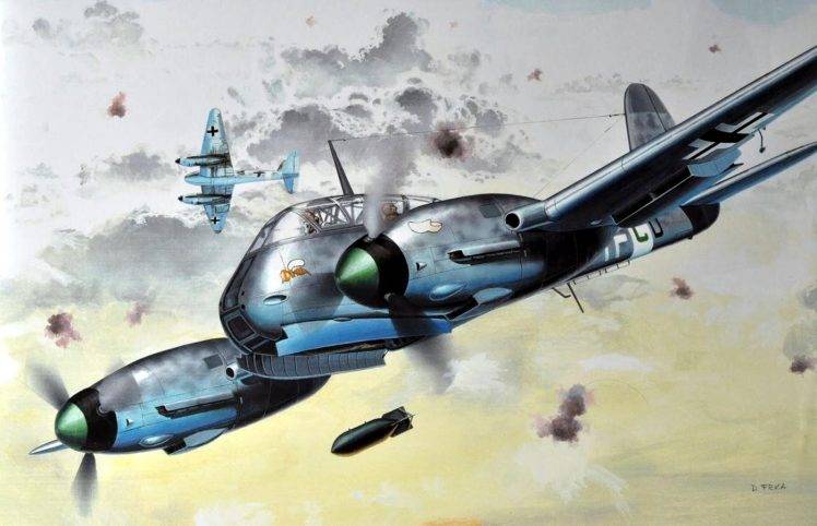 World War II, Military Aircraft, Aircraft, Military, Airplane, Germany, Luftwaffe, Messerschmitt, Me410 HD Wallpaper Desktop Background