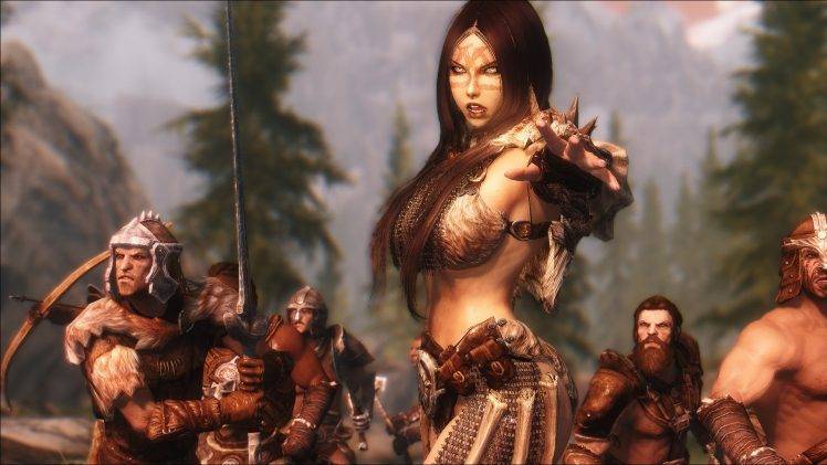 The Elder Scrolls V: Skyrim, Army, Women, Video Games HD Wallpaper Desktop Background