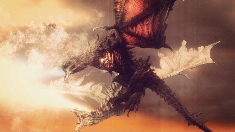 dragon, The Elder Scrolls V: Skyrim HD Wallpaper Desktop Background