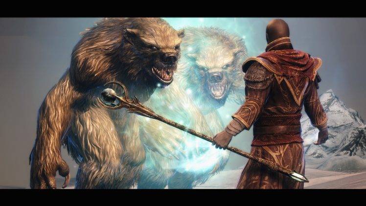 The Elder Scrolls V: Skyrim, Sorcerer, Bears, Werebear HD Wallpaper Desktop Background