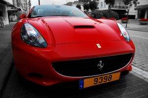 car, Ferrari, Red