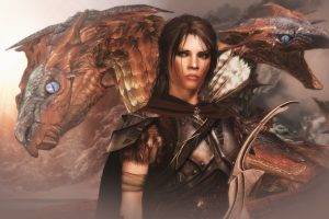 The Elder Scrolls V: Skyrim, Women, Dragon, Twins