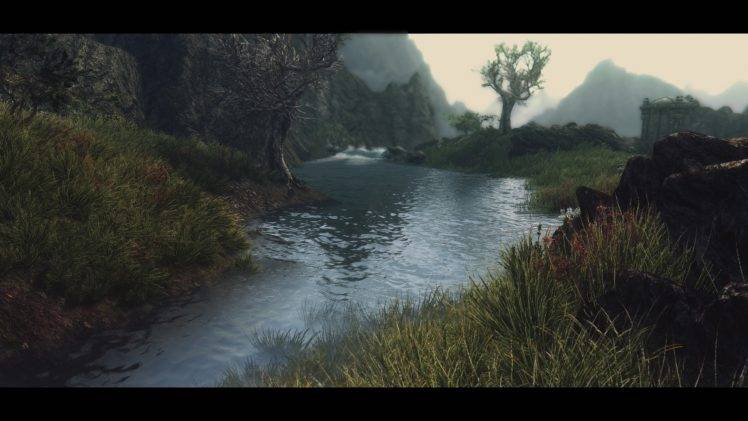 The Elder Scrolls V: Skyrim, Landscape, River HD Wallpaper Desktop Background