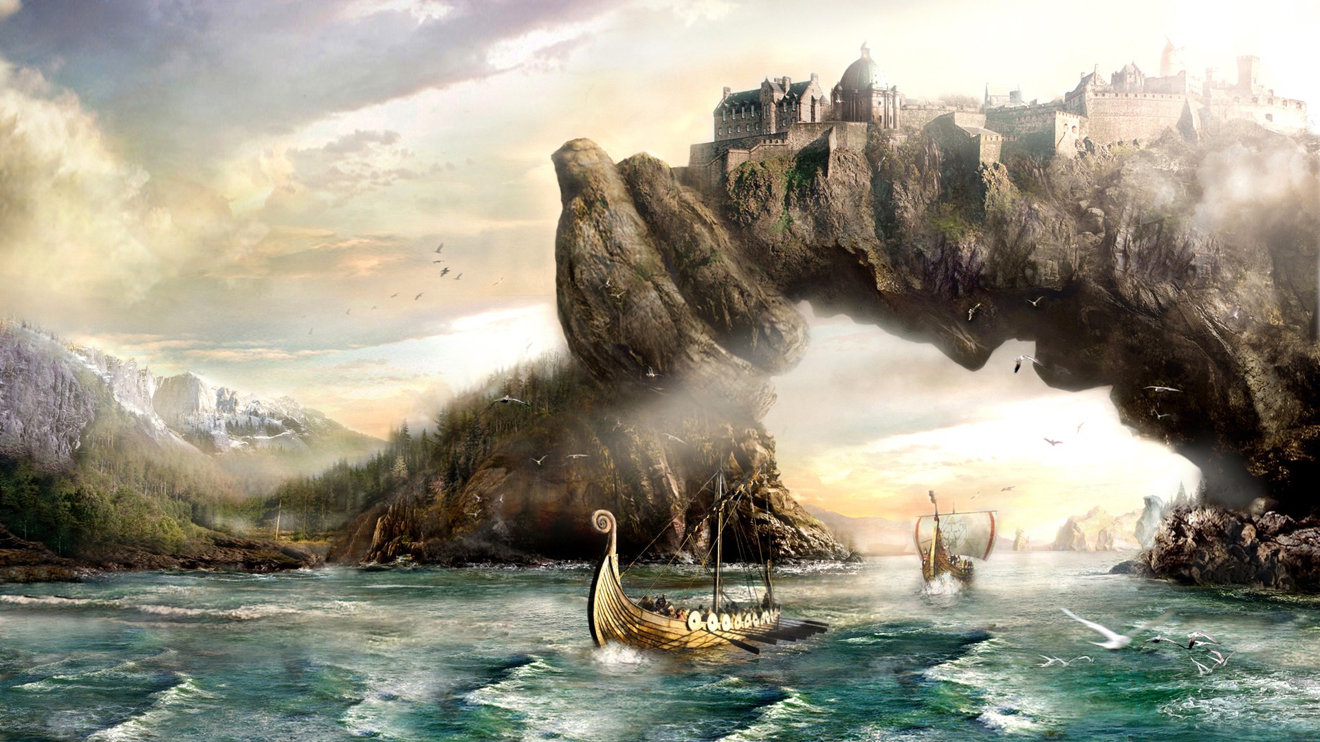 The Elder Scrolls V: Skyrim, Landscape, City Wallpapers HD / Desktop