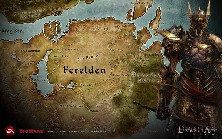video Games, Dragon Age, Dragon Age: Origins, Map HD Wallpaper Desktop Background
