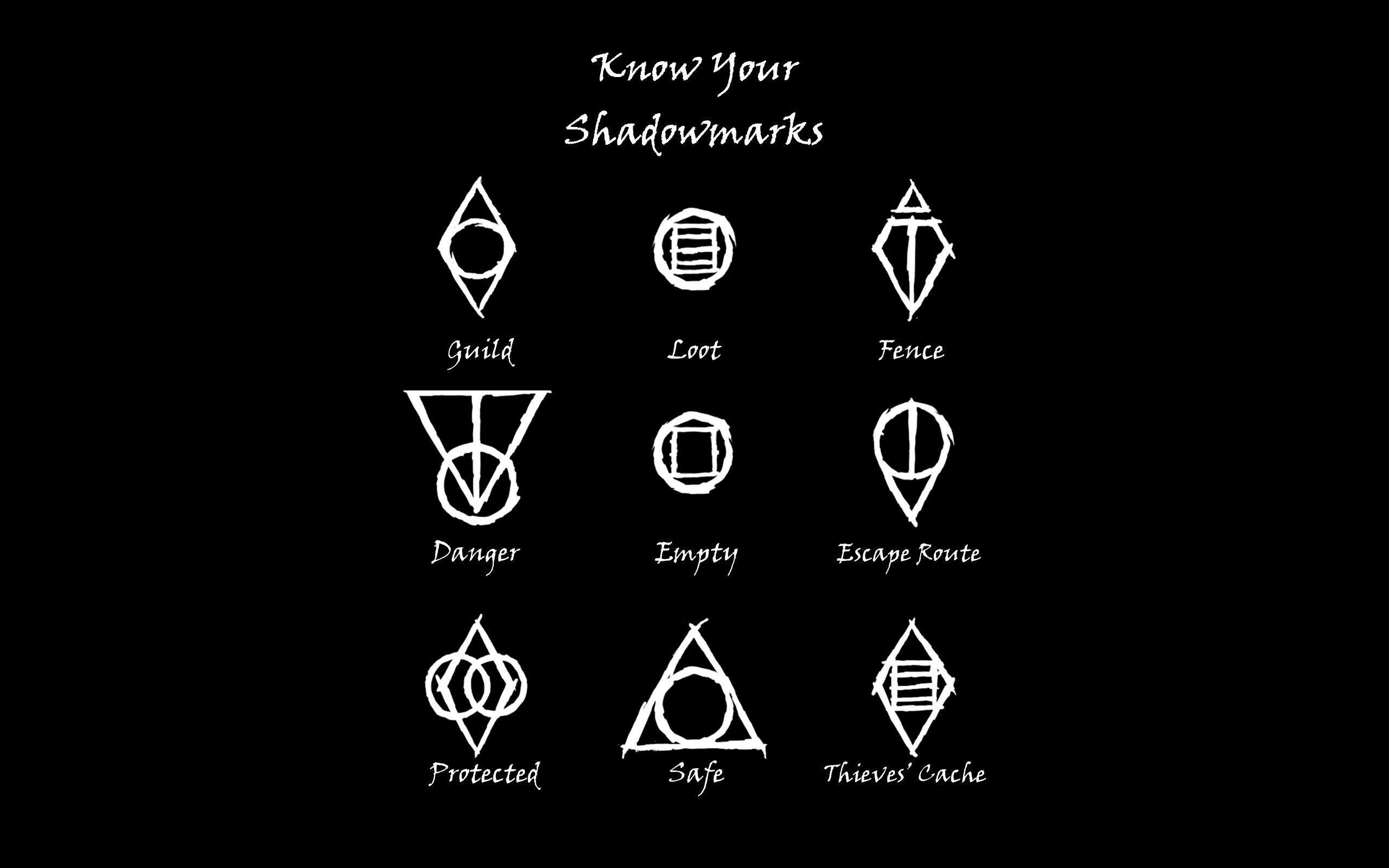 The Elder Scrolls V: Skyrim, Black, Symbols, Thieves Guild, The Elder Scrolls IV: Oblivion, Video Games Wallpaper