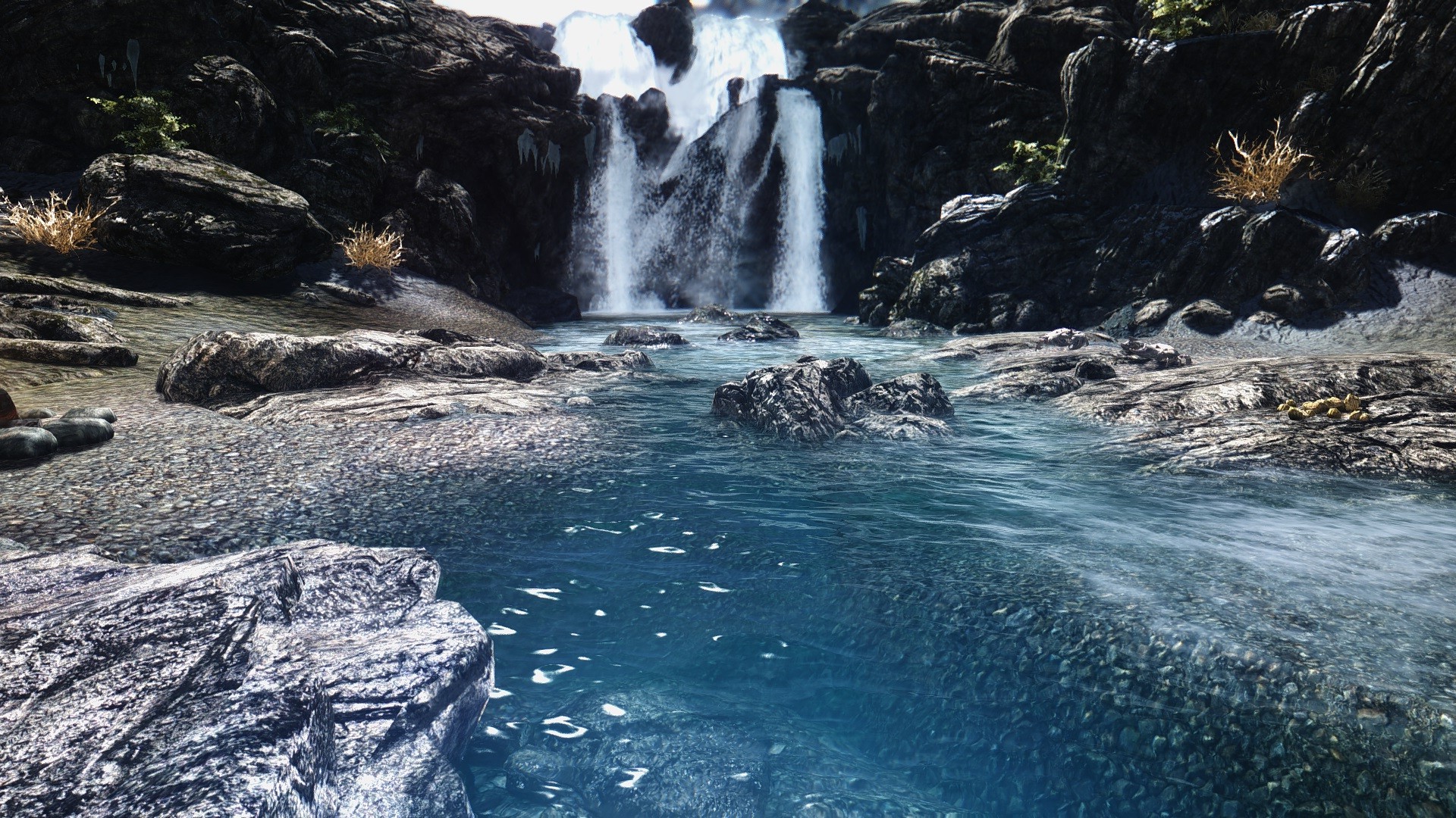 The Elder Scrolls V: Skyrim, River, Waterfall, Video Games Wallpaper
