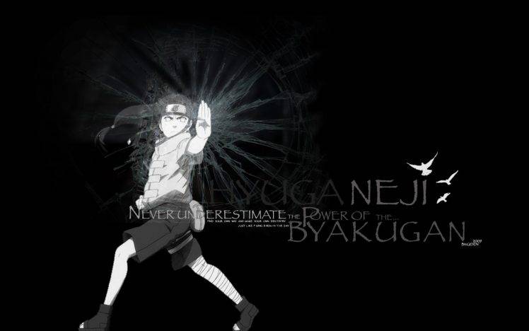 Hyuuga Neji, Anime Boys, Monochrome Wallpapers HD ...