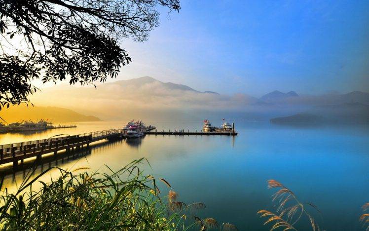 lake, Nature, Landscape, Boat, Ports HD Wallpaper Desktop Background