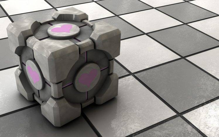 Companion Cube, Portal, Video Games HD Wallpaper Desktop Background
