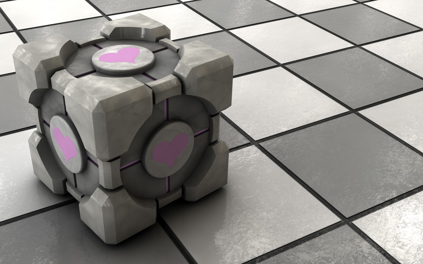 Companion Cube, Portal, Video Games Wallpaper