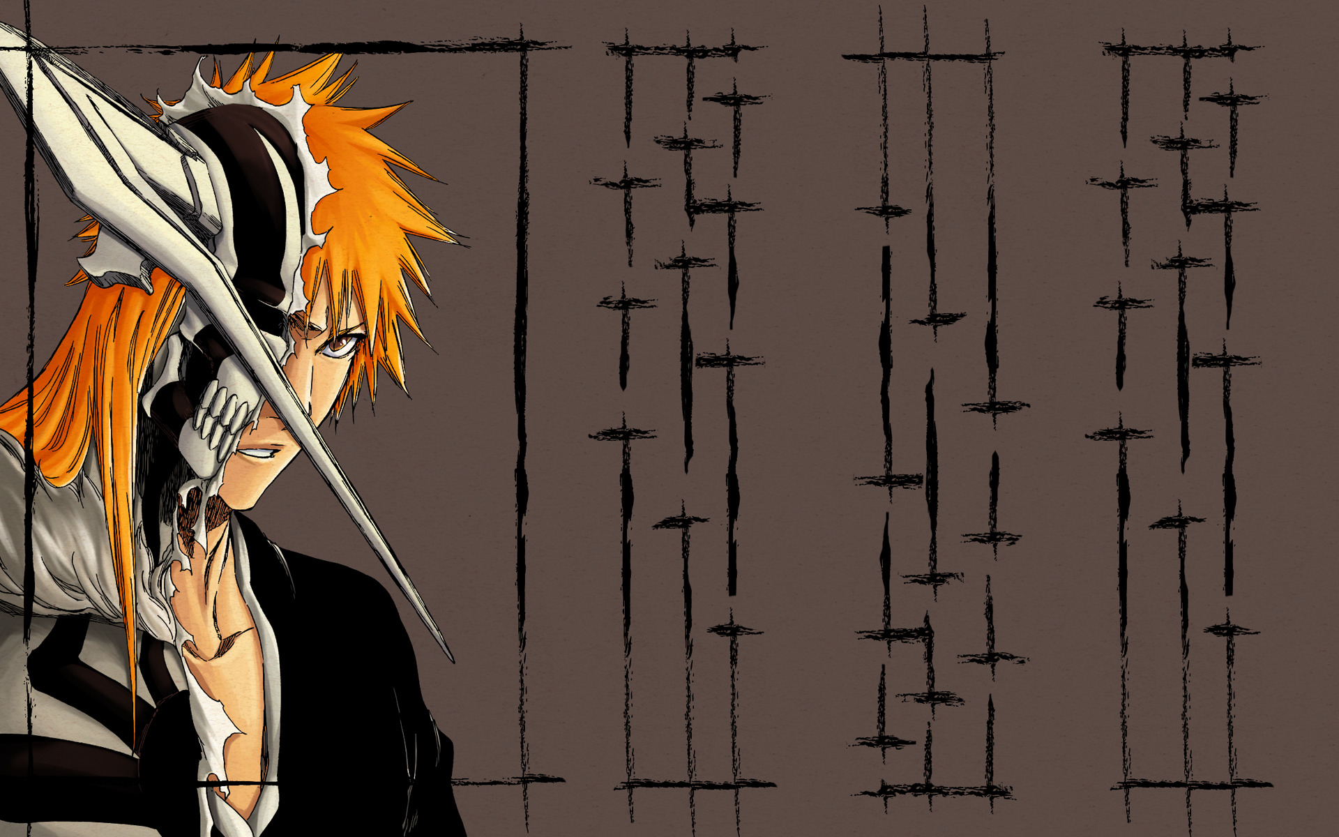 Bleach Kurosaki Ichigo Horns Orange Hair Anime Boys Wallpapers