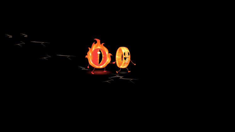 The Lord Of The Rings, Rings, The Eye Of Sauron, Minimalism, Humor HD Wallpaper Desktop Background