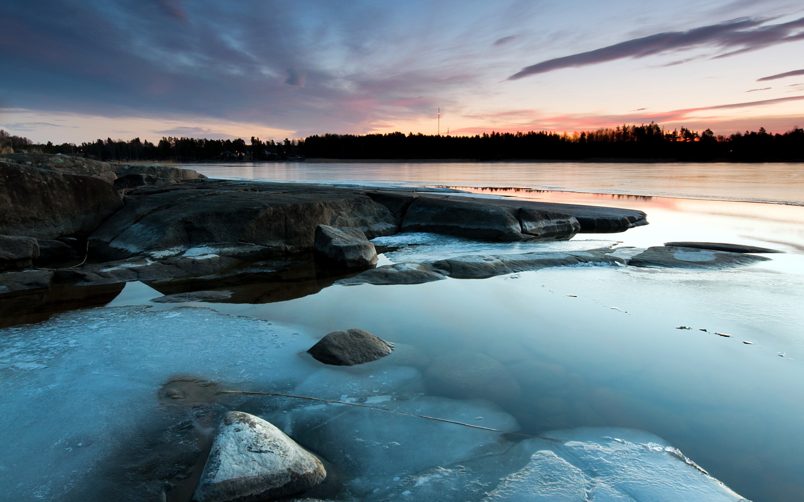 nature, Ice, Lake Wallpaper