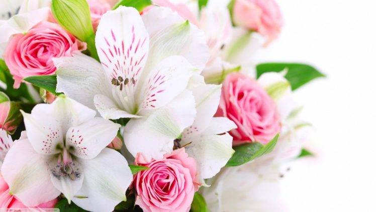 bouquets, Rose, Lilies, Flowers HD Wallpaper Desktop Background