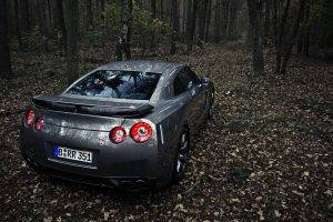 car, Forest, Nissan, Nissan Skyline GT R R35, Nissan GT R, Germany
