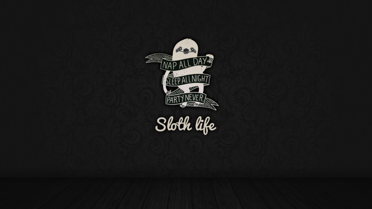 sloths, Quote, Simple Background, Monochrome HD Wallpaper Desktop Background