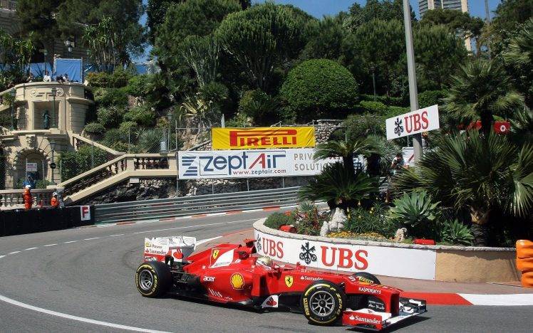 Ferrari, Fernando Alonso, Hairpin Turns, Formula 1, Monaco HD Wallpaper Desktop Background