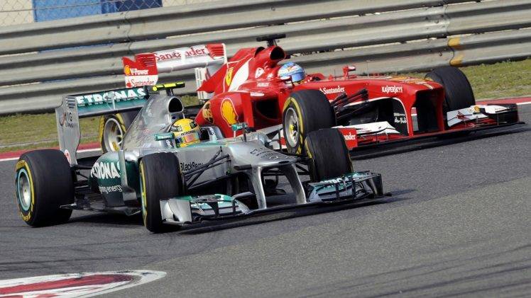 Fernando Alonso, Ferrari, Lewis Hamilton, Formula 1, Mercedes AMG Petronas HD Wallpaper Desktop Background