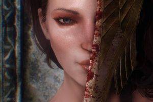 The Elder Scrolls V: Skyrim, Women, Blood, Knife, Digital Art