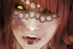 The Elder Scrolls V: Skyrim, Women, Redhead, Vampires, Demon, Digital Art
