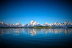 mountain, Lake, Landscape, Wyoming, Reflection