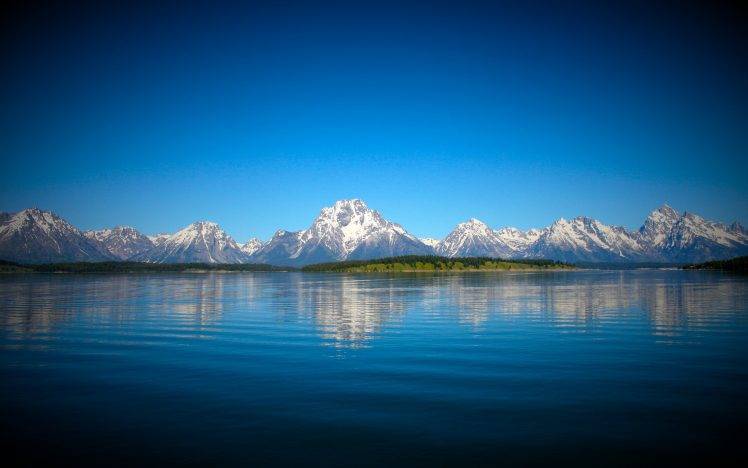 mountain, Lake, Landscape, Wyoming, Reflection HD Wallpaper Desktop Background