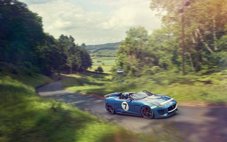 Jaguar F Type, Blue Cars HD Wallpaper Desktop Background