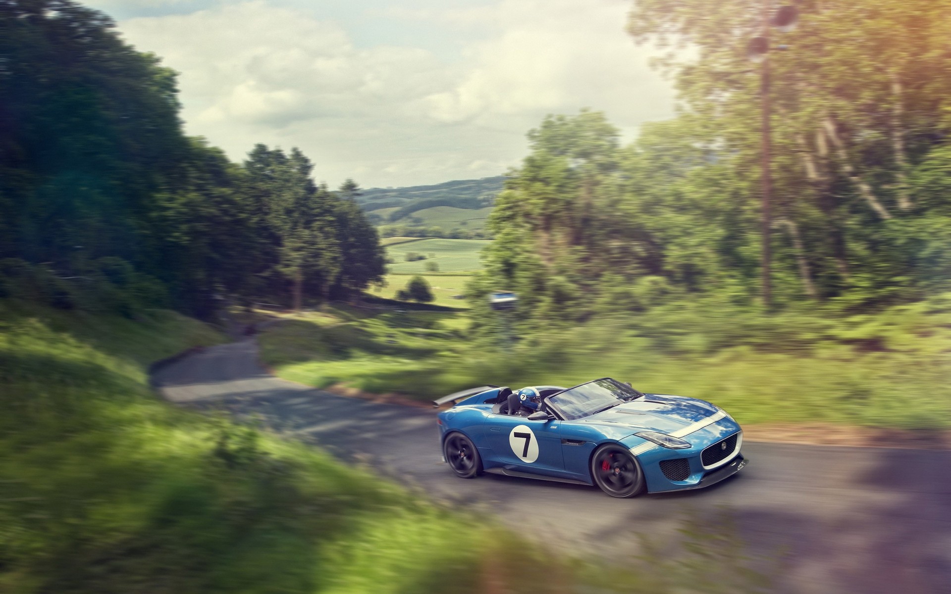 Jaguar F Type, Blue Cars Wallpaper