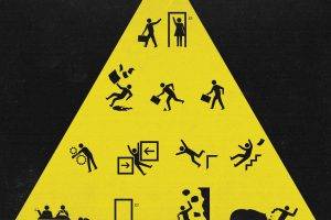 humor, Signs, Black Background, Yellow, Men, Women, Accidents, Warning Signs