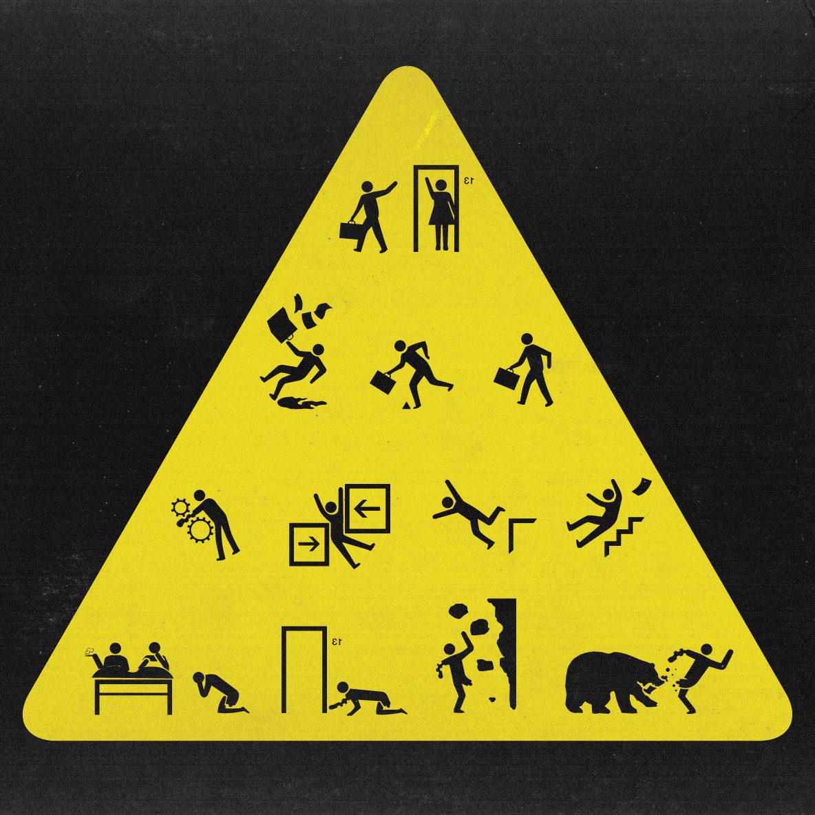humor, Signs, Black Background, Yellow, Men, Women, Accidents, Warning Signs Wallpaper