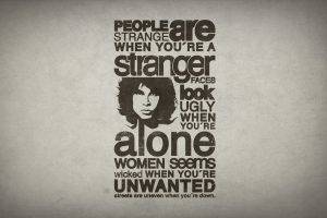 quote, Lyrics, Typography, Jim Morrison, The Doors, Simple Background