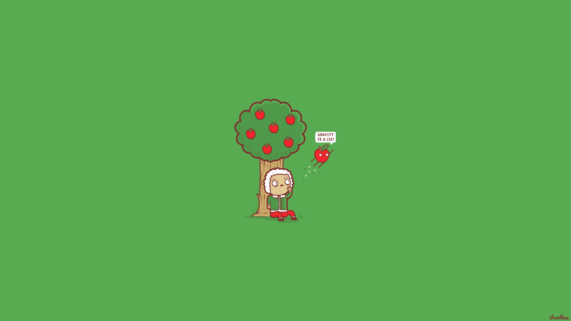 simple, Apples, Trees, Green, Humor, Science Wallpaper