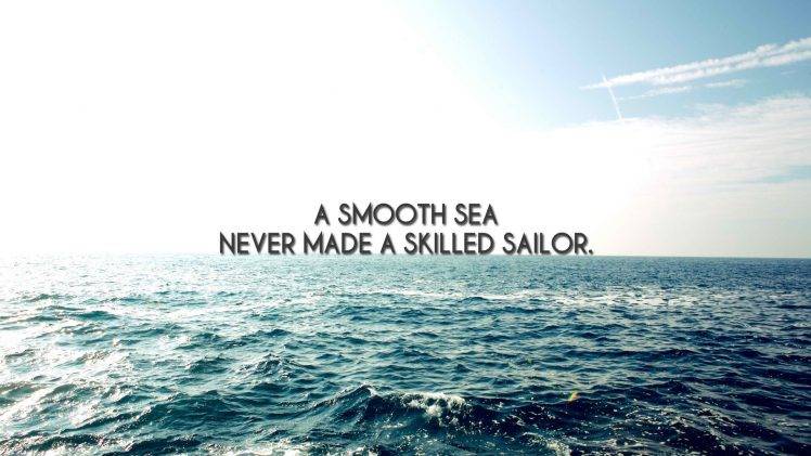 sea, Waves, Quote, Sailor HD Wallpaper Desktop Background