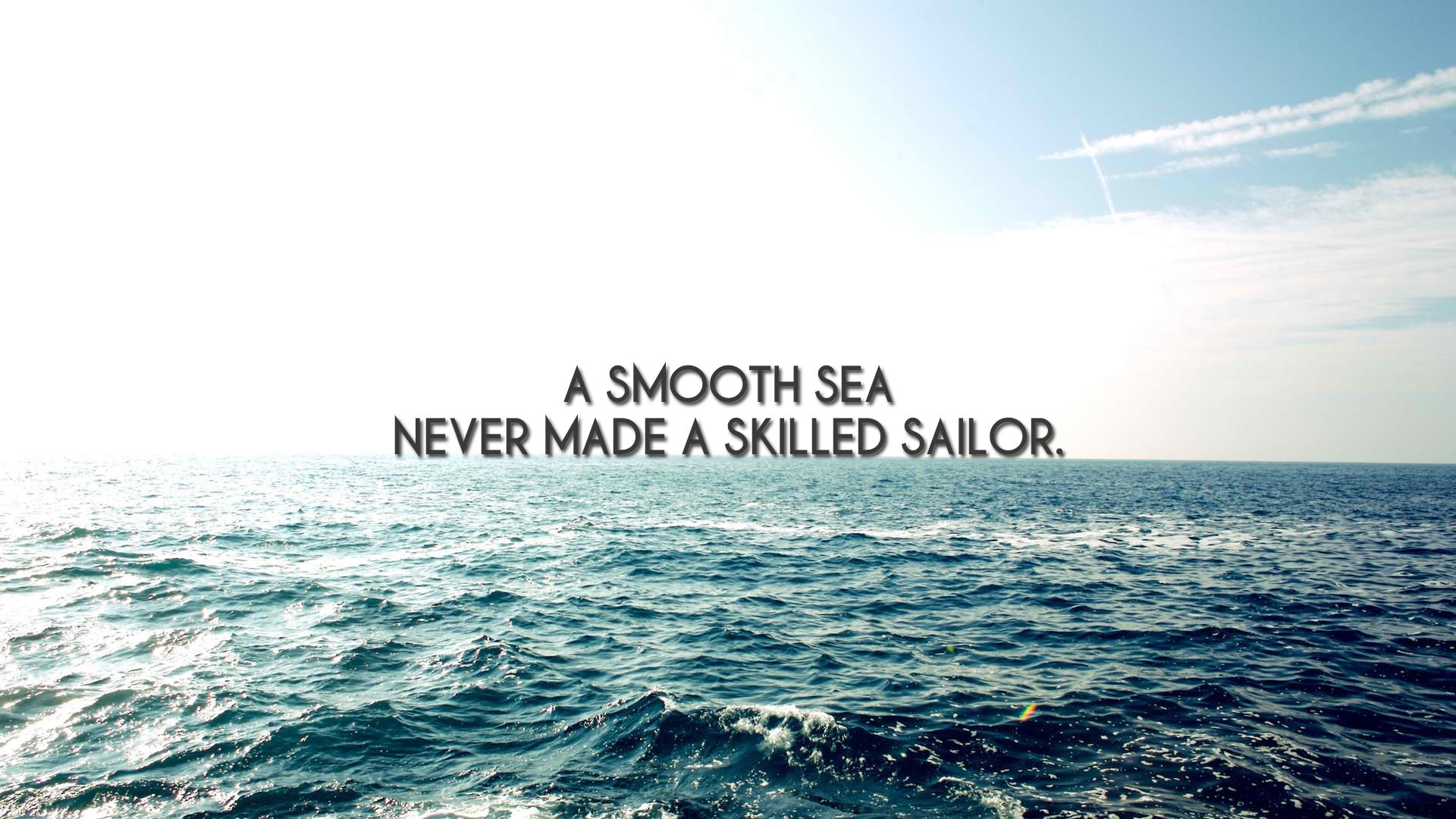 sea, Waves, Quote, Sailor Wallpaper
