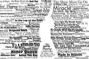 typography, Freddie Mercury, Queen, Silhouette