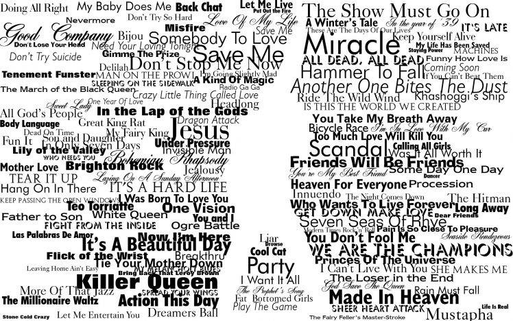 typography, Freddie Mercury, Queen, Silhouette HD Wallpaper Desktop Background