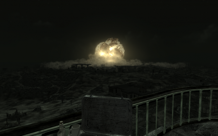 Fallout, Explosion, Megaton, Video Games, Night HD Wallpaper Desktop Background