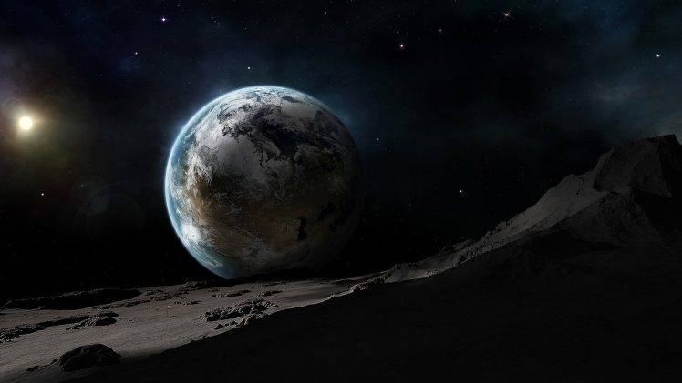 space, Moon, Earth, Planet HD Wallpaper Desktop Background